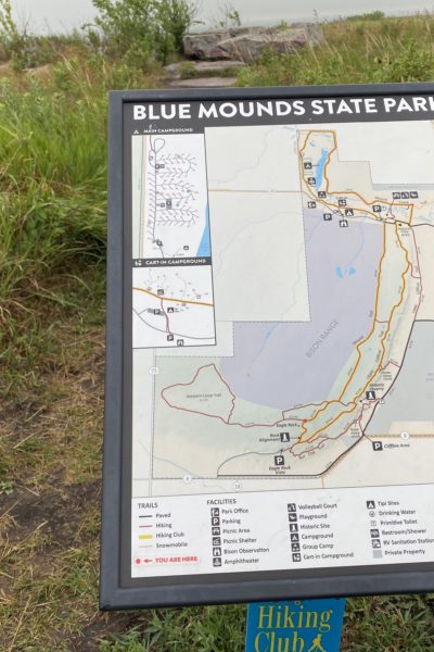 Map of Blue Mounds State Park MN