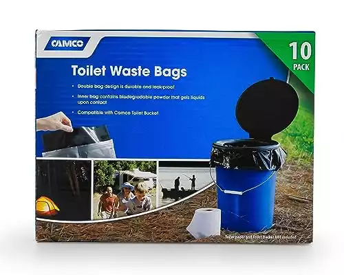 Camco 41548 Toilet Waste Bags 10 Pack