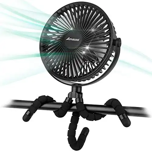10000mAh 7 inch Battery Operated Clip on Fan