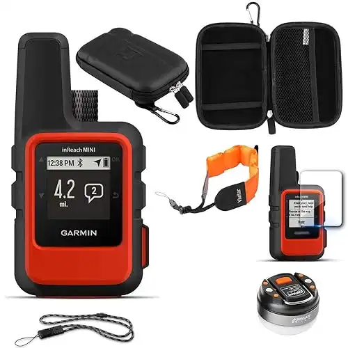 Garmin inReach Mini GPS (Orange) with Accessories Bundle