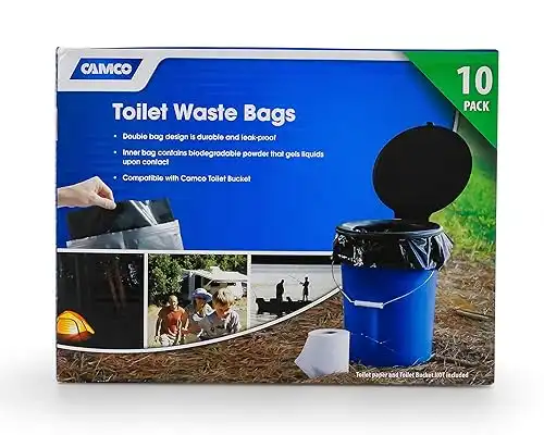 Camco 41548 Toilet Waste Bags 10 Pack