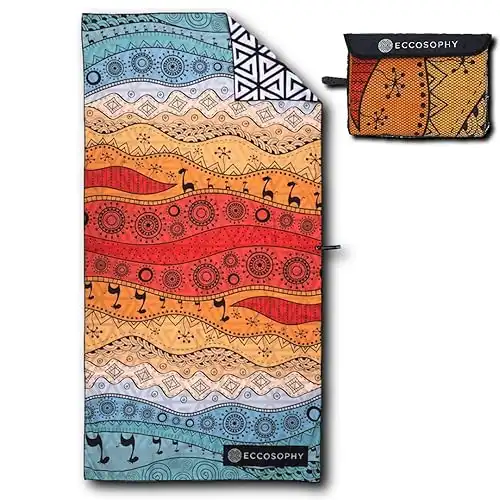 ECCOSOPHY Microfiber Beach Towel