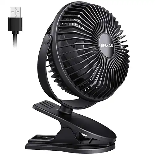 BESKAR USB Powered Clip on Fan