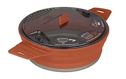 Sea to Summit X-Pot Collapsible Camping Cook Pot, 1.4 Liter - Rust