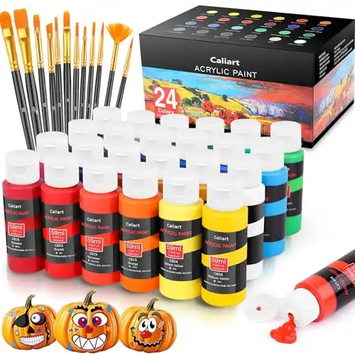 Caliart 24 Colors Acrylic Paint Set