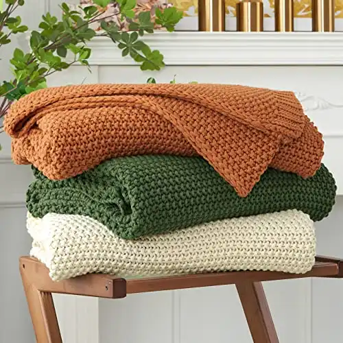 Longhui bedding Chunky Cable Knit Throw Blanket