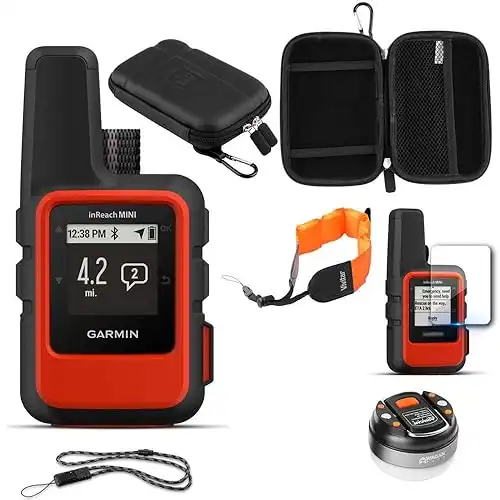 Garmin inReach Mini GPS (Orange) with Accessories Bundle