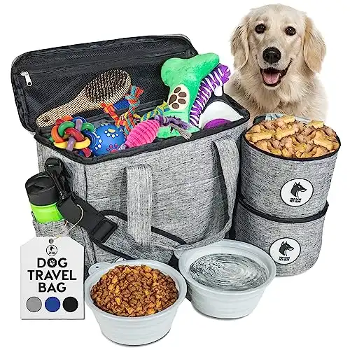 Top Dog Pet Gear Grey Dog Travel Bag for Supplies