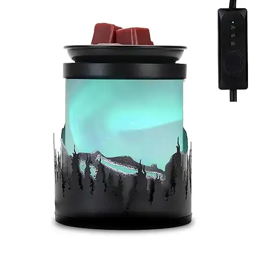 Electric Wax Melt Warmer,Dynamic Polar Lights Effect